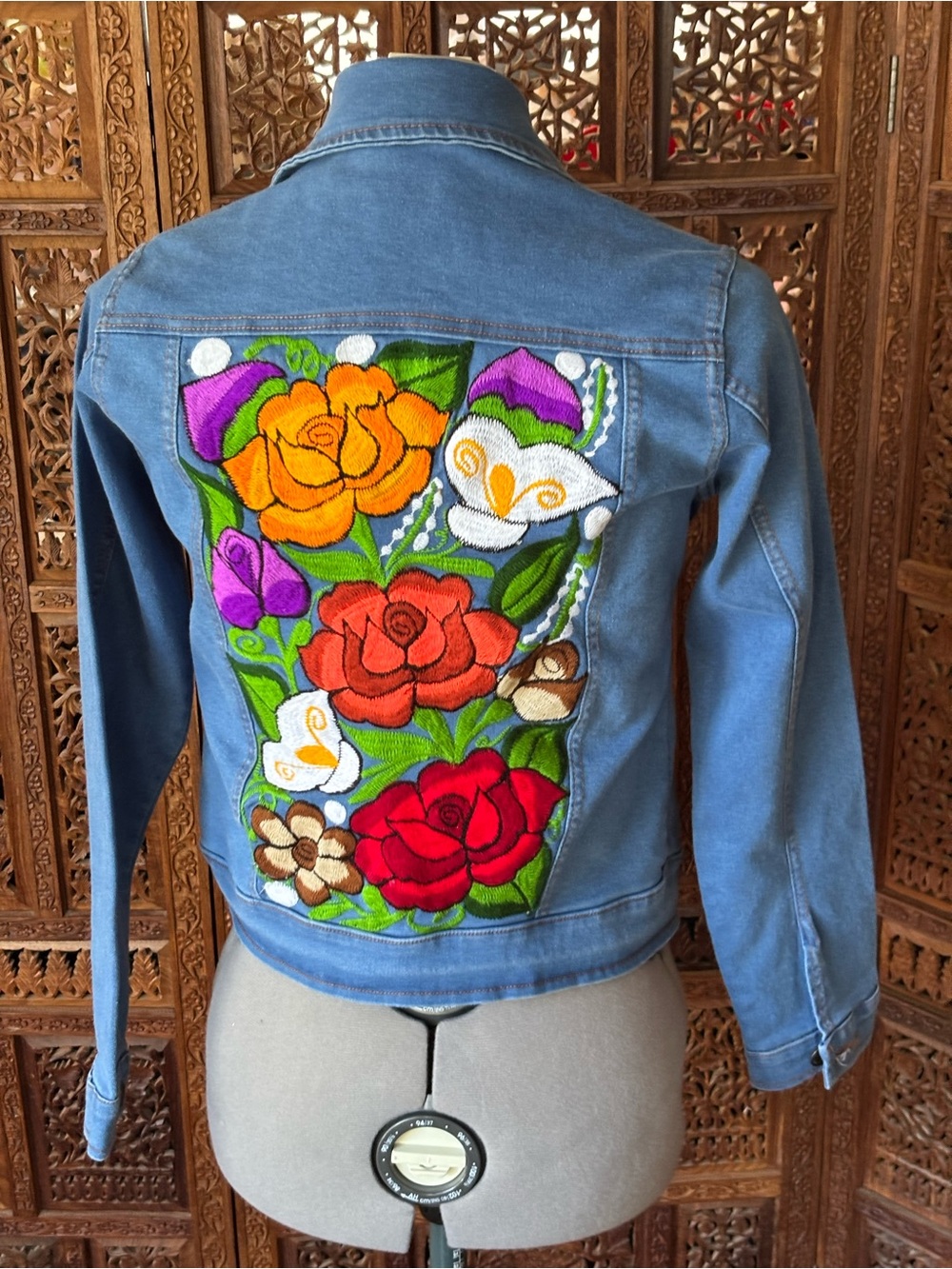 Girls Light Blue Denim Jacket with Embroidery